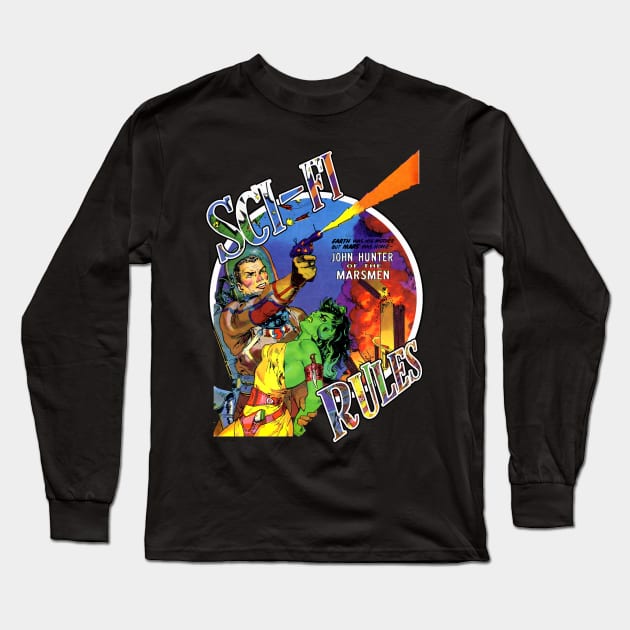 Vintage Sci-Fi Rules Tee Long Sleeve T-Shirt by Joaddo